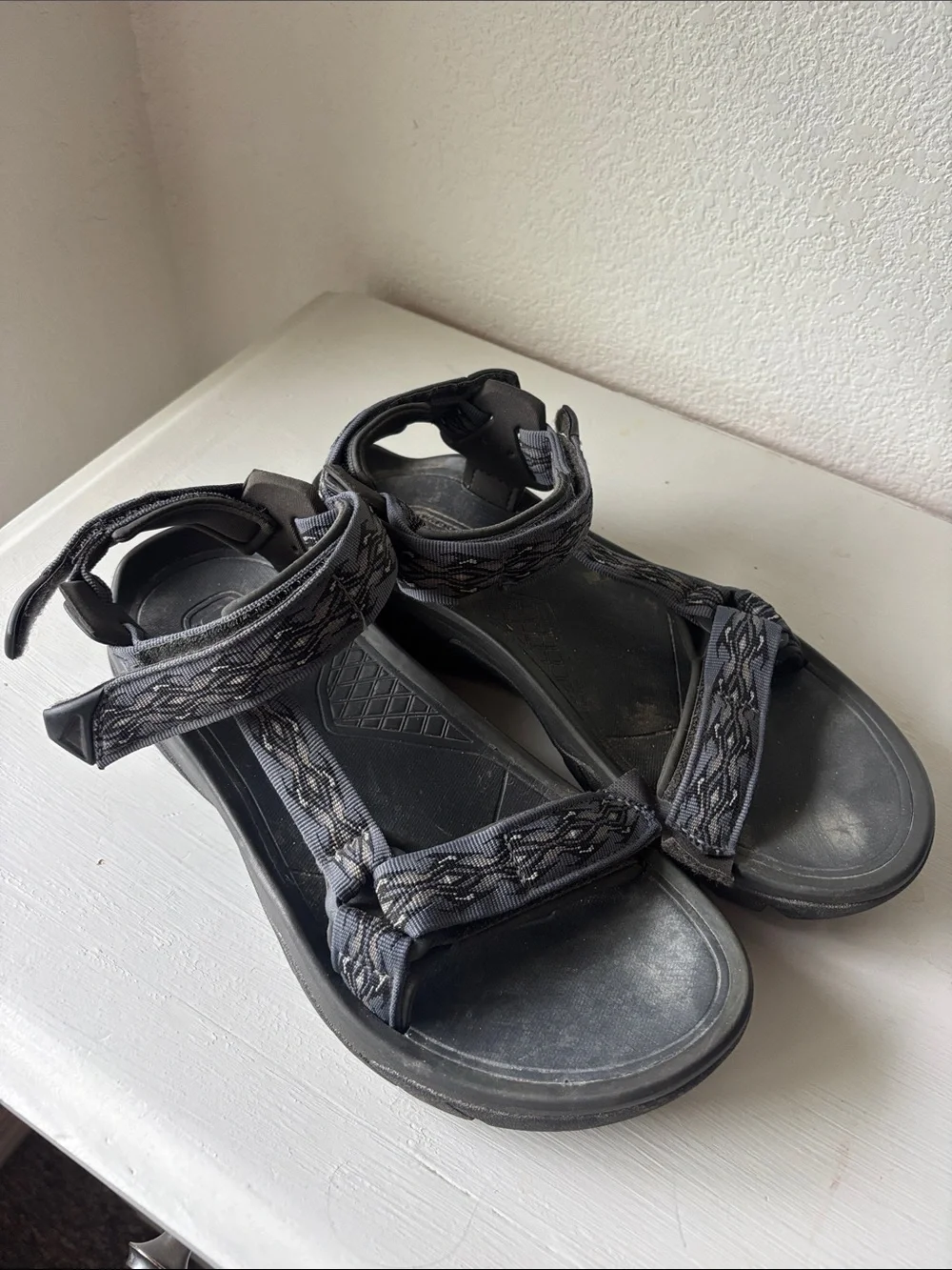 Teva Black Gray Adjustable Strap Sport Sandals